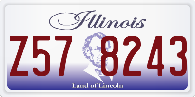 IL license plate Z578243