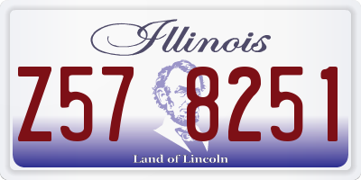 IL license plate Z578251