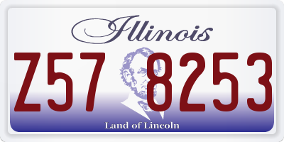 IL license plate Z578253