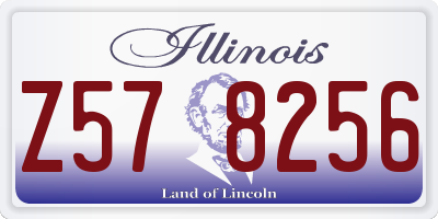 IL license plate Z578256