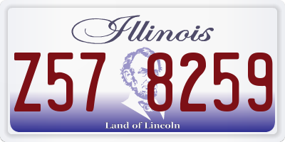 IL license plate Z578259