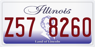 IL license plate Z578260