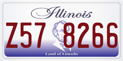 IL license plate Z578266