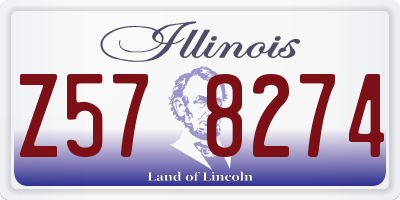 IL license plate Z578274