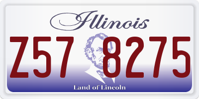 IL license plate Z578275