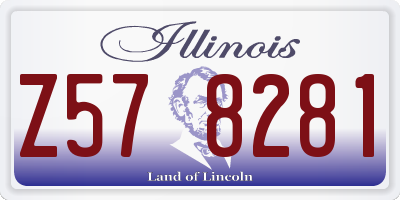 IL license plate Z578281