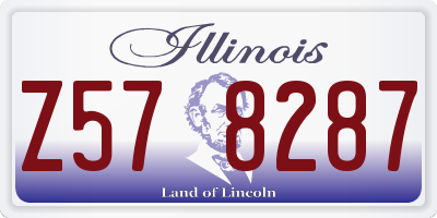 IL license plate Z578287