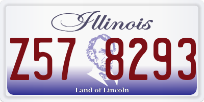 IL license plate Z578293