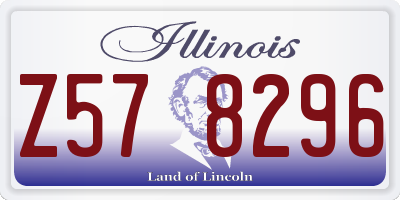 IL license plate Z578296