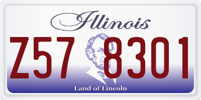 IL license plate Z578301