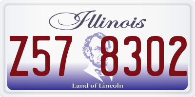 IL license plate Z578302