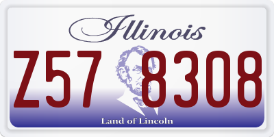 IL license plate Z578308