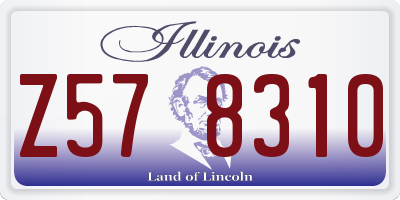 IL license plate Z578310
