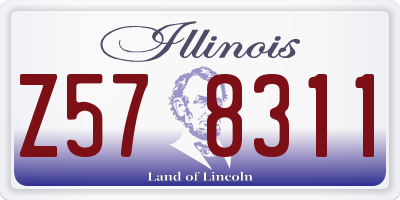 IL license plate Z578311