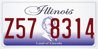 IL license plate Z578314