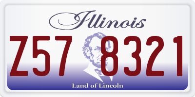 IL license plate Z578321