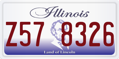 IL license plate Z578326