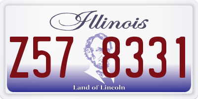 IL license plate Z578331