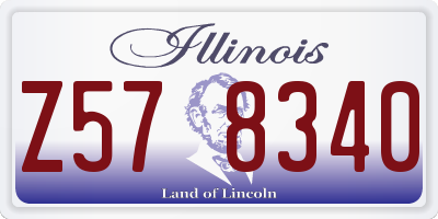 IL license plate Z578340