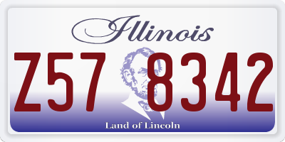 IL license plate Z578342
