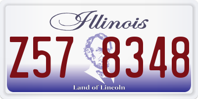 IL license plate Z578348