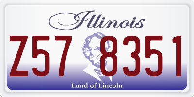 IL license plate Z578351