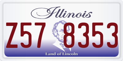 IL license plate Z578353