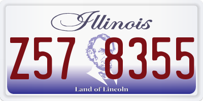IL license plate Z578355