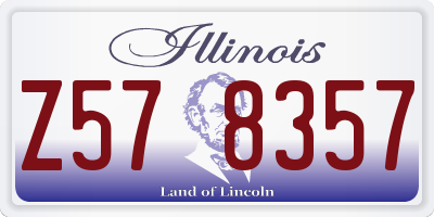 IL license plate Z578357