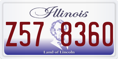 IL license plate Z578360
