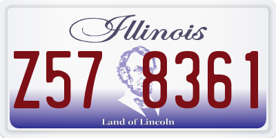 IL license plate Z578361