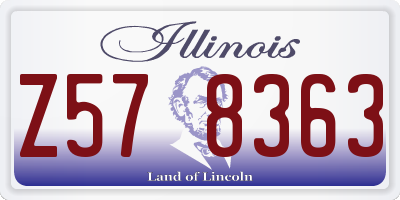 IL license plate Z578363