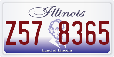 IL license plate Z578365