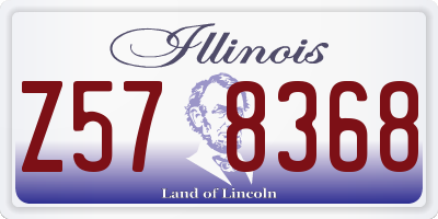 IL license plate Z578368