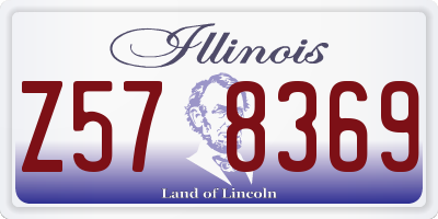 IL license plate Z578369