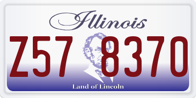 IL license plate Z578370