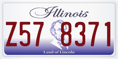 IL license plate Z578371