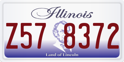 IL license plate Z578372