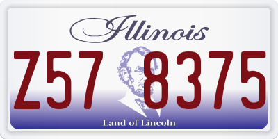IL license plate Z578375