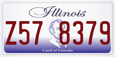 IL license plate Z578379