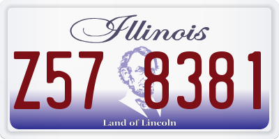 IL license plate Z578381