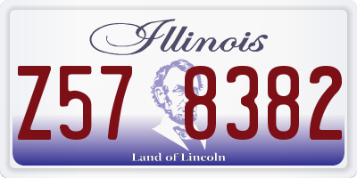 IL license plate Z578382