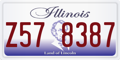 IL license plate Z578387