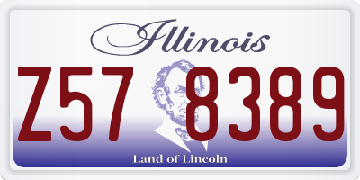 IL license plate Z578389