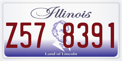 IL license plate Z578391