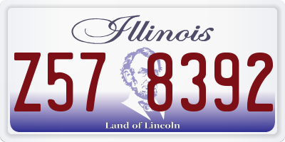 IL license plate Z578392