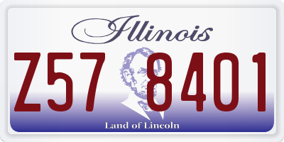 IL license plate Z578401