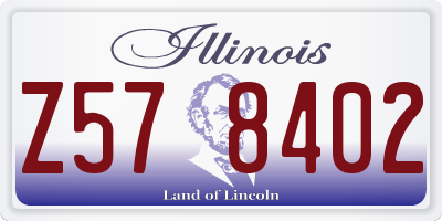 IL license plate Z578402