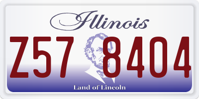 IL license plate Z578404