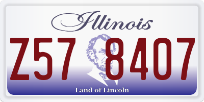 IL license plate Z578407